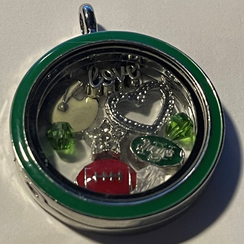 New York Jets NFL Football Memory Locket w/ Chain NEW